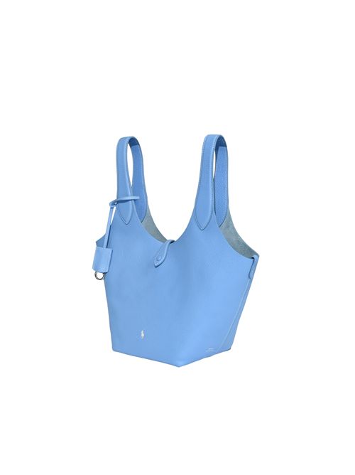 Borsa Tote in pelle con ricamo Polo Pony Blue POLO RALPH LAUREN | 428938031022